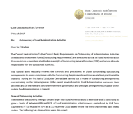 We need to talk about Outsourcing The Central Bank of Irelands recent “Dear CEO” letter and some thoughts