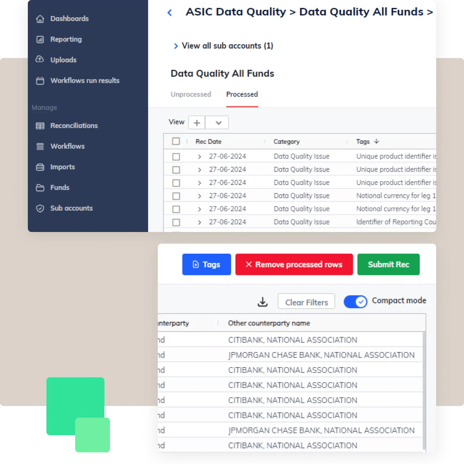 ASIC Transaction Reporting Oversight